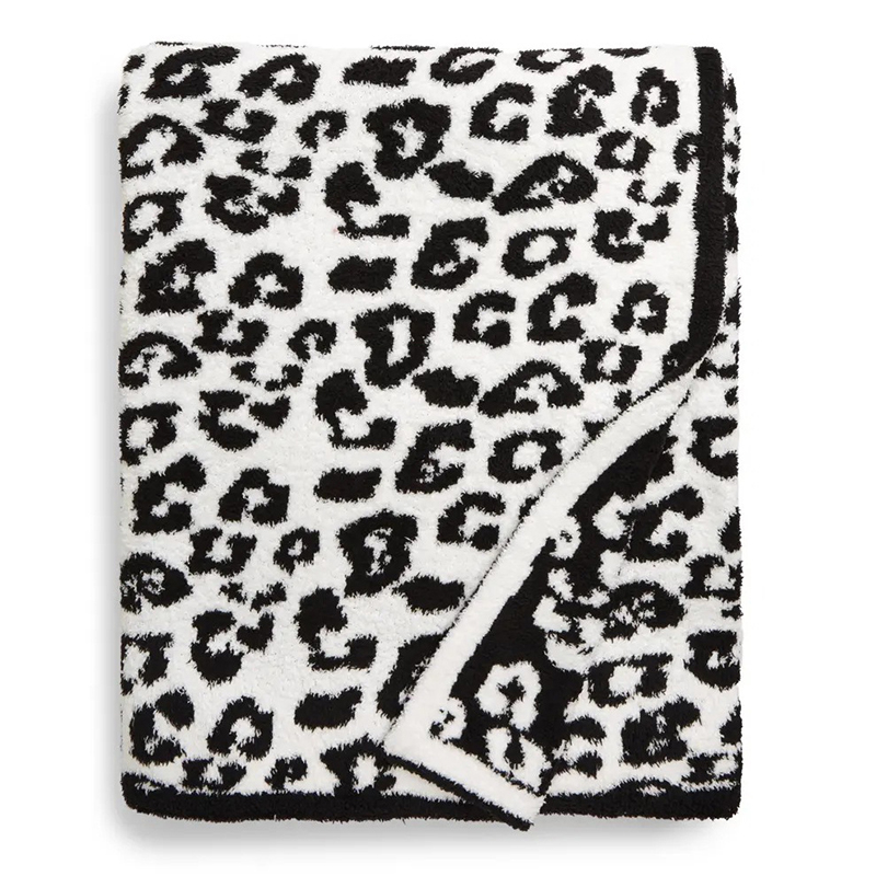 Super Soft Leopard Knit Blanket The Hot Selling Throw for Interior Decoration