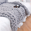 Chenille Chunky Knit Blanket for Home Decoration