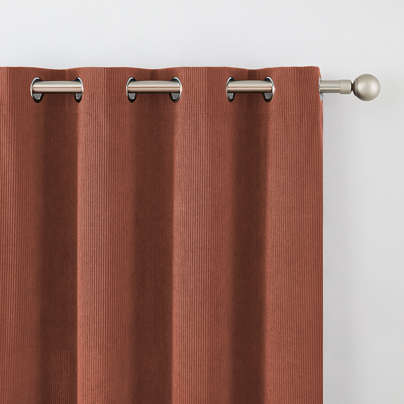 Luxury Corduroy Striped Solid Curtain