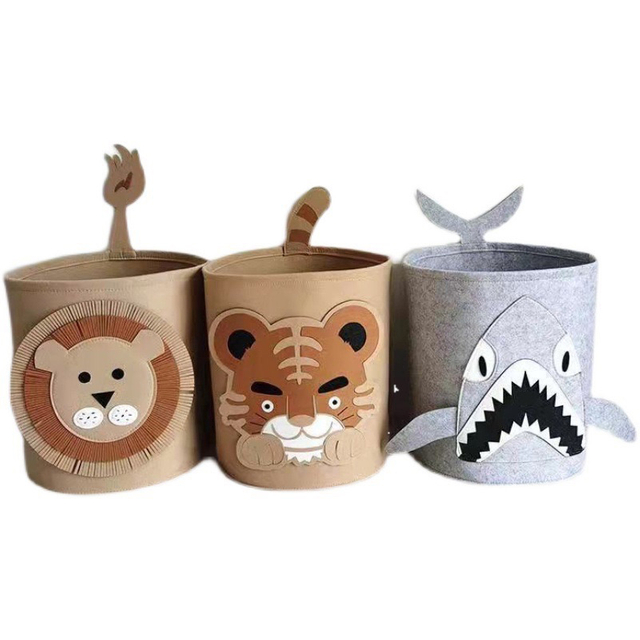 Savvydeco Children Felt Fabric Toy Storage Basket