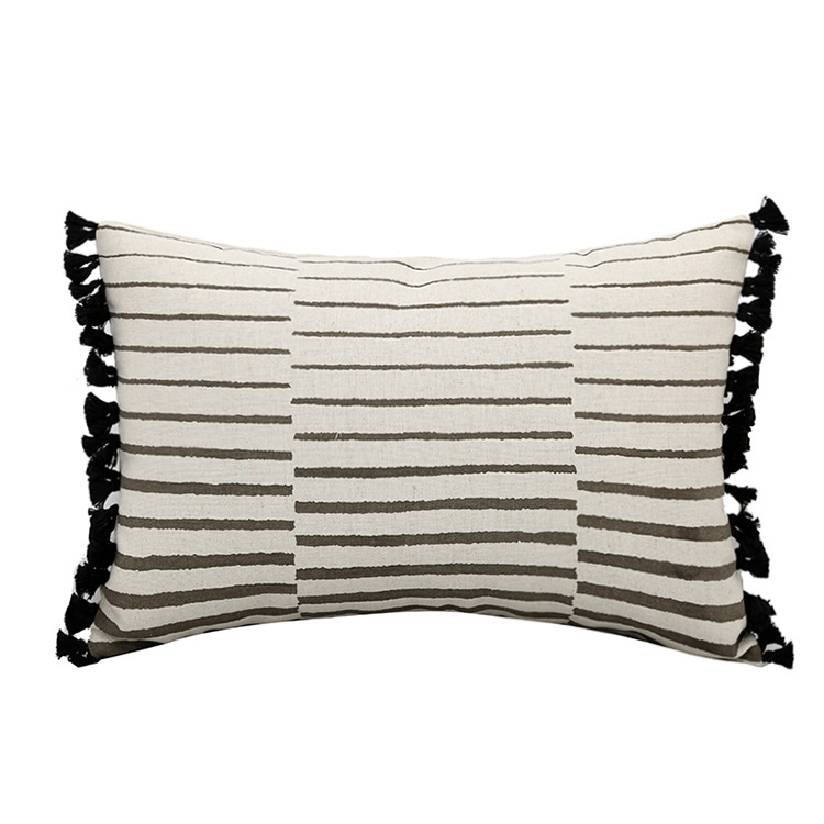 PE20148P-PE20151P geometric stripe printed cushion cover