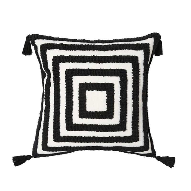 PE21004E/PE22005E/PE22006E/PE22007E Square Pattern Tufted Cushion Cover