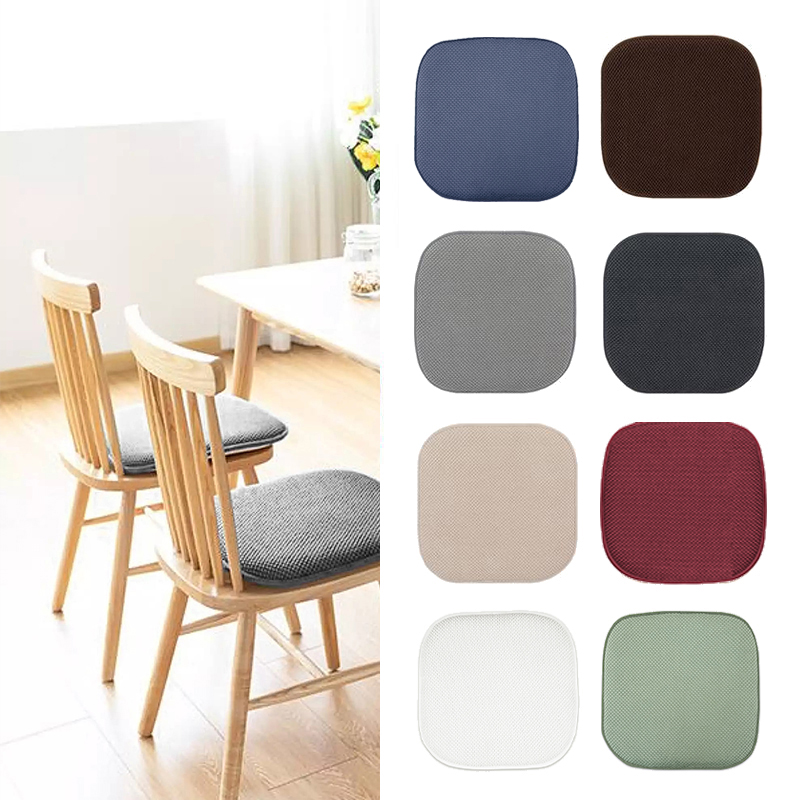 Chair Cushion Memory Foam Seat Pads for Kitchen Dining Chairs 2 Pack Nonslip Seating Cushions Set - Premium Comfortable Chair Pad Pillow 