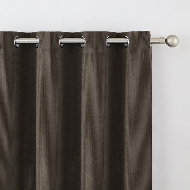Luxury Corduroy Striped Solid Curtain