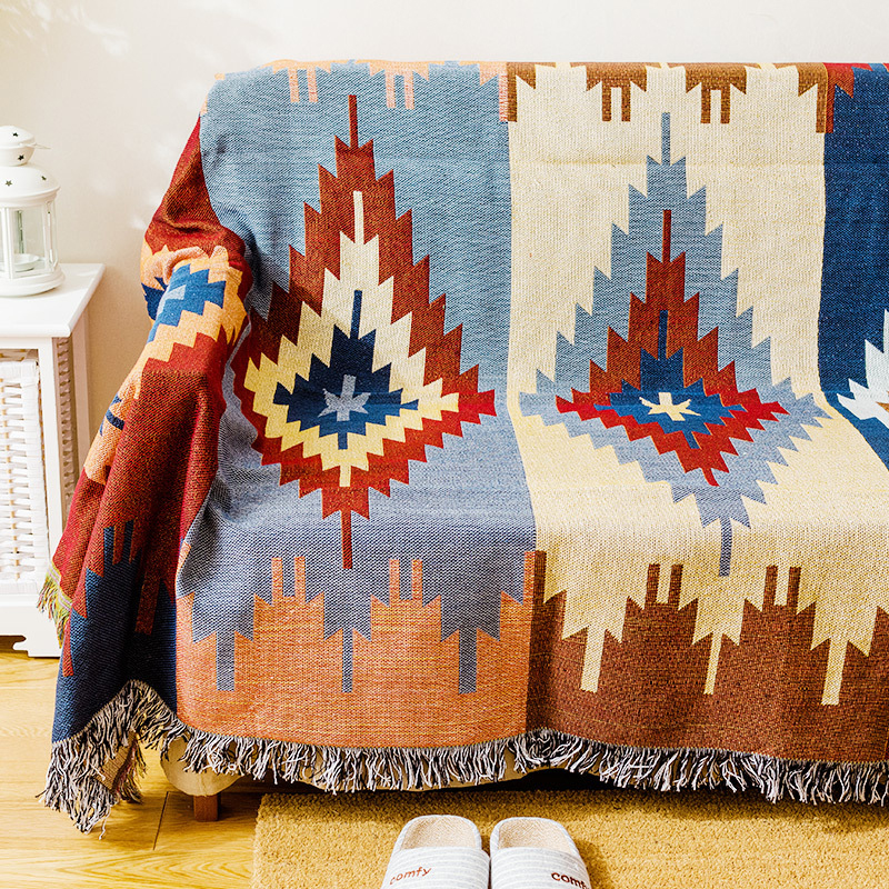 Savvydeco Indian Bohemia Cotton Throw Blanket