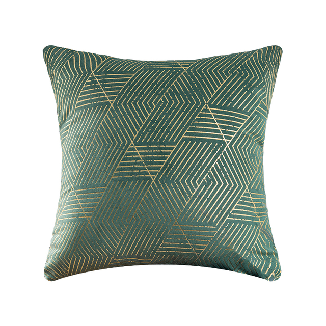 Throw Pillow Covers - Gold Decorative Couch Throw Pillow Cases Girls Woman, Modern Home Décor Velvet Cushion Covers, Gold Foil Pattern Prints
